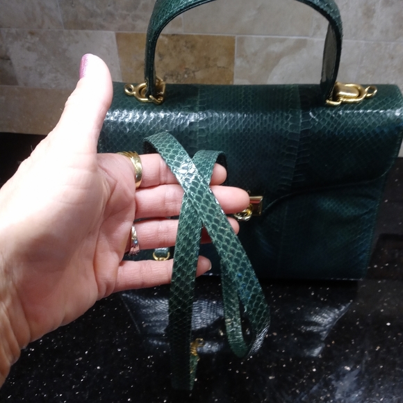 Kelly Style Genuine Snakeskin bag great look - Picture 9 of 15